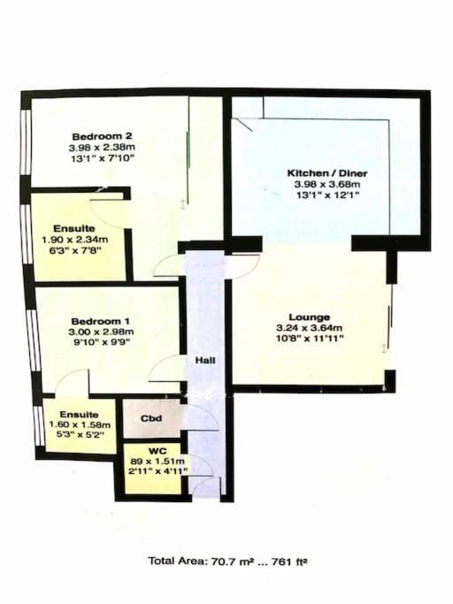 בורנמות' Stunning 2 Bed Apartment, Fabulous Sea View & 2 Minutes To Beach With Parking מראה חיצוני תמונה